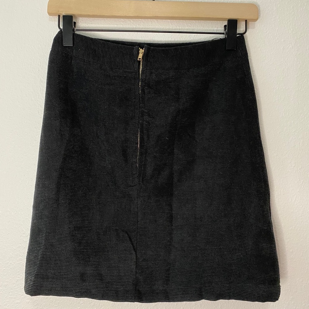 NWT E Lady Black Velvet Skirt SZ 06 - Picture 2 of 4